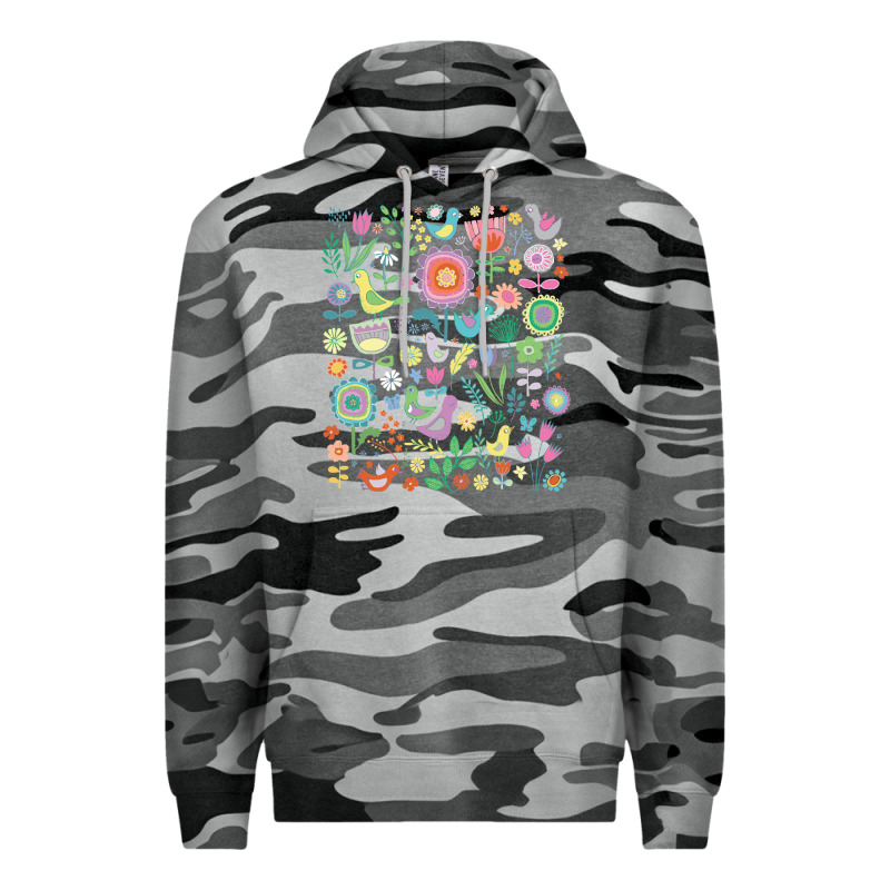 Cute Birds T  Shirt Birds And Blooms   Cute Floral Pattern By Cecca De Premium Hoodie by DesignPulse | Teevron