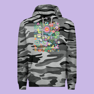 Cute Birds T  Shirt Birds And Blooms   Cute Floral Pattern By Cecca De Premium Hoodie Designed By Designpulse