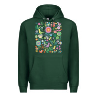 Sports Green cute birds t  shirt birds and blooms   cute floral pattern by cecca de Premium Hoodie - DesignPulse