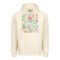 Tofu cute birds t  shirt birds and blooms   cute floral pattern by cecca de Premium Hoodie - DesignPulse