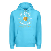 Ocean Blue bill and bob coffee shop aa recovery gift t shirt Premium Hoodie - PixelWave