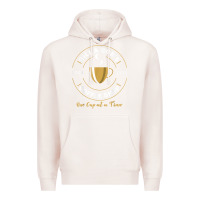 Pale Pink bill and bob coffee shop aa recovery gift t shirt Premium Hoodie - PixelWave