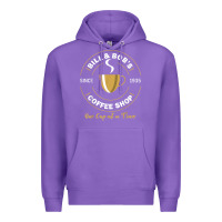 Purple bill and bob coffee shop aa recovery gift t shirt Premium Hoodie - PixelWave