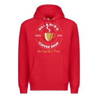 Red bill and bob coffee shop aa recovery gift t shirt Premium Hoodie - PixelWave