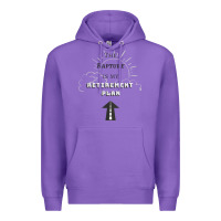 Purple the rapture is my retirement plan bible heaven jesus Premium Hoodie - PixelWave