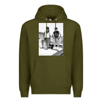 Army Green Thelma And Louise Premium Hoodie - PixelWave