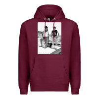 Burgundy Thelma And Louise Premium Hoodie - PixelWave