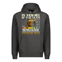 Charcoal Heather Vietnam War Veterans US Memorial Day In The Memory Of 58479 38 Premium Hoodie - PixelWave