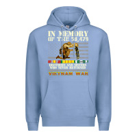 Colony Blue Vietnam War Veterans US Memorial Day In The Memory Of 58479 38 Premium Hoodie - PixelWave