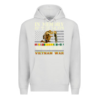 Dove Grey Vietnam War Veterans US Memorial Day In The Memory Of 58479 38 Premium Hoodie - PixelWave