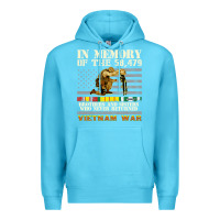 Ocean Blue Vietnam War Veterans US Memorial Day In The Memory Of 58479 38 Premium Hoodie - PixelWave