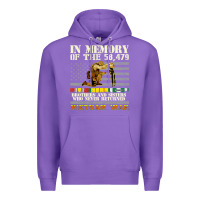 Purple Vietnam War Veterans US Memorial Day In The Memory Of 58479 38 Premium Hoodie - PixelWave