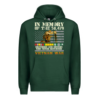 Sports Green Vietnam War Veterans US Memorial Day In The Memory Of 58479 38 Premium Hoodie - PixelWave