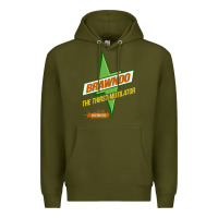 Army Green brawndo the thirst mutilator   idiocracy inspired active Premium Hoodie - PixelWave