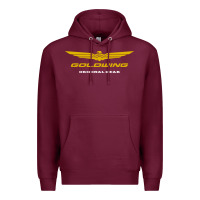 Burgundy goldwing Premium Hoodie - PixelWave