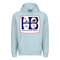 Blue Mist Coat of arms of Huntington Beach Premium Hoodie - PixelWave