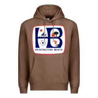 Chestnut Coat of arms of Huntington Beach Premium Hoodie - PixelWave
