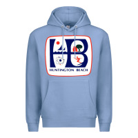 Colony Blue Coat of arms of Huntington Beach Premium Hoodie - PixelWave