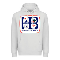 Dove Grey Coat of arms of Huntington Beach Premium Hoodie - PixelWave