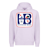 Lilac Coat of arms of Huntington Beach Premium Hoodie - PixelWave