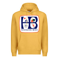 Mustard Coat of arms of Huntington Beach Premium Hoodie - PixelWave
