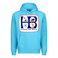 Ocean Blue Coat of arms of Huntington Beach Premium Hoodie - PixelWave