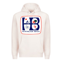 Pale Pink Coat of arms of Huntington Beach Premium Hoodie - PixelWave