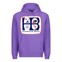 Purple Coat of arms of Huntington Beach Premium Hoodie - PixelWave