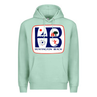Seafoam Coat of arms of Huntington Beach Premium Hoodie - PixelWave