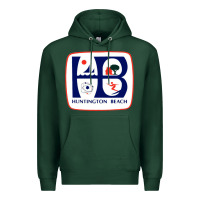 Sports Green Coat of arms of Huntington Beach Premium Hoodie - PixelWave