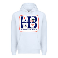 White Coat of arms of Huntington Beach Premium Hoodie - PixelWave