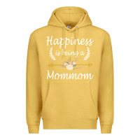 Antique Gold happiness is being a mommom  cute mothers day gifts Premium Hoodie - PixelWave