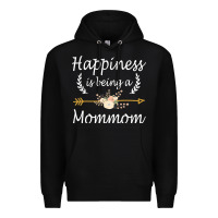 Black happiness is being a mommom  cute mothers day gifts Premium Hoodie - PixelWave