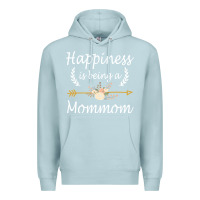 Blue Mist happiness is being a mommom  cute mothers day gifts Premium Hoodie - PixelWave