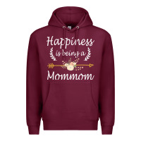 Burgundy happiness is being a mommom  cute mothers day gifts Premium Hoodie - PixelWave