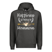 Charcoal Heather happiness is being a mommom  cute mothers day gifts Premium Hoodie - PixelWave