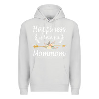 Dove Grey happiness is being a mommom  cute mothers day gifts Premium Hoodie - PixelWave