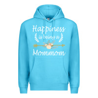Ocean Blue happiness is being a mommom  cute mothers day gifts Premium Hoodie - PixelWave