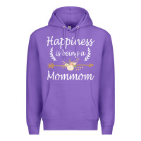 Purple happiness is being a mommom  cute mothers day gifts Premium Hoodie - PixelWave