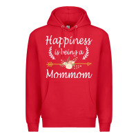 Red happiness is being a mommom  cute mothers day gifts Premium Hoodie - PixelWave
