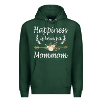 Sports Green happiness is being a mommom  cute mothers day gifts Premium Hoodie - PixelWave