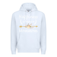 White happiness is being a mommom  cute mothers day gifts Premium Hoodie - PixelWave