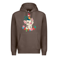 Coffee Moana HeiHei Rooster Pua Flowers Graphic Premium Hoodie - PixelWave