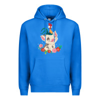 True Royal Moana HeiHei Rooster Pua Flowers Graphic Premium Hoodie - PixelWave