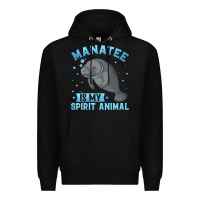 Black manatee gifts Premium Hoodie - PixelWave