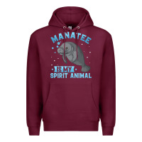 Burgundy manatee gifts Premium Hoodie - PixelWave
