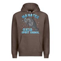 Coffee manatee gifts Premium Hoodie - PixelWave