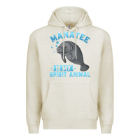 Oatmeal Heather manatee gifts Premium Hoodie - PixelWave
