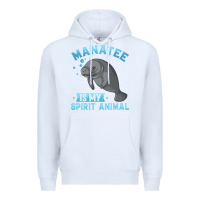 White manatee gifts Premium Hoodie - PixelWave