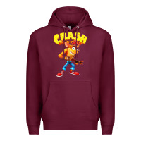 Burgundy crash bandicoot Premium Hoodie - PixelWave